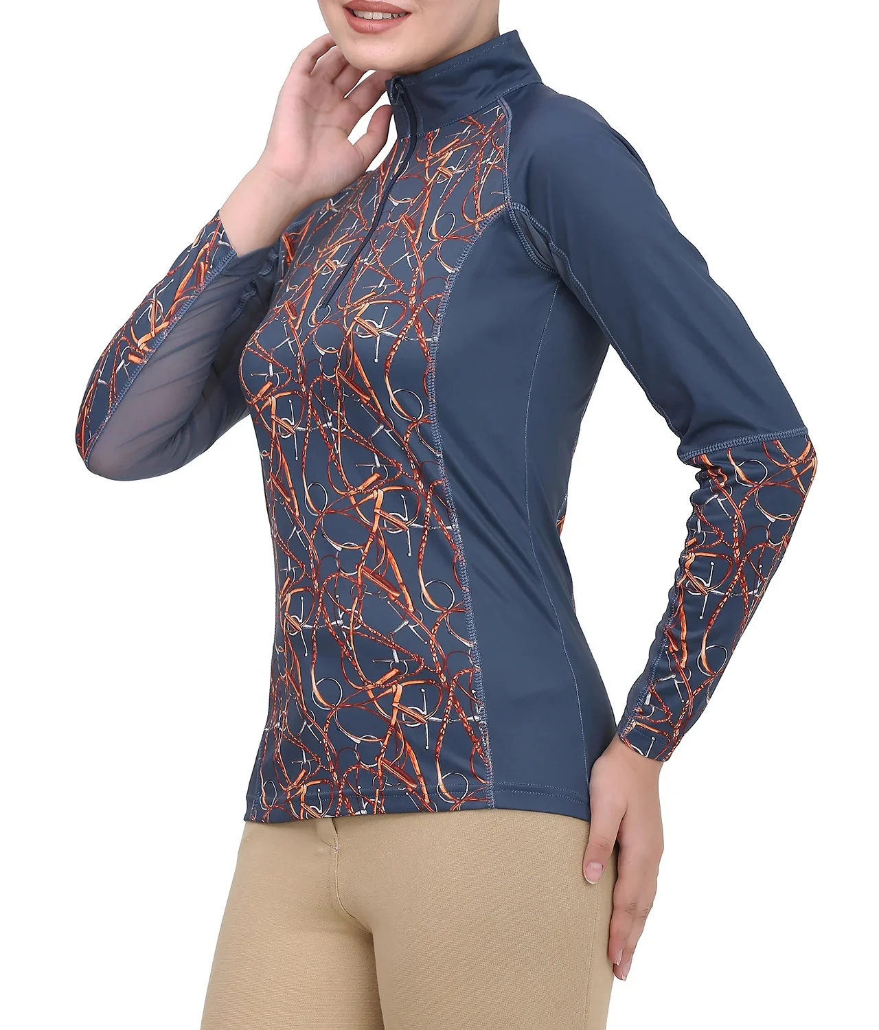 Equine Couture Ladies Snaffle Bridles Sport Shirt - Image 4