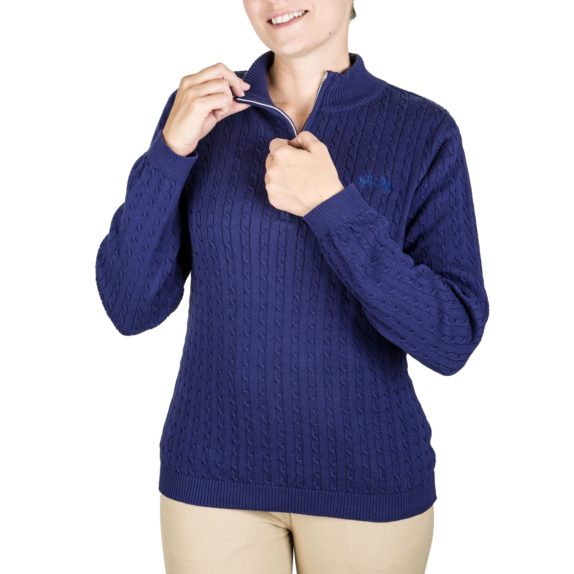 Equine Couture Ladies Zara Cable Knit Sweater - Image 3