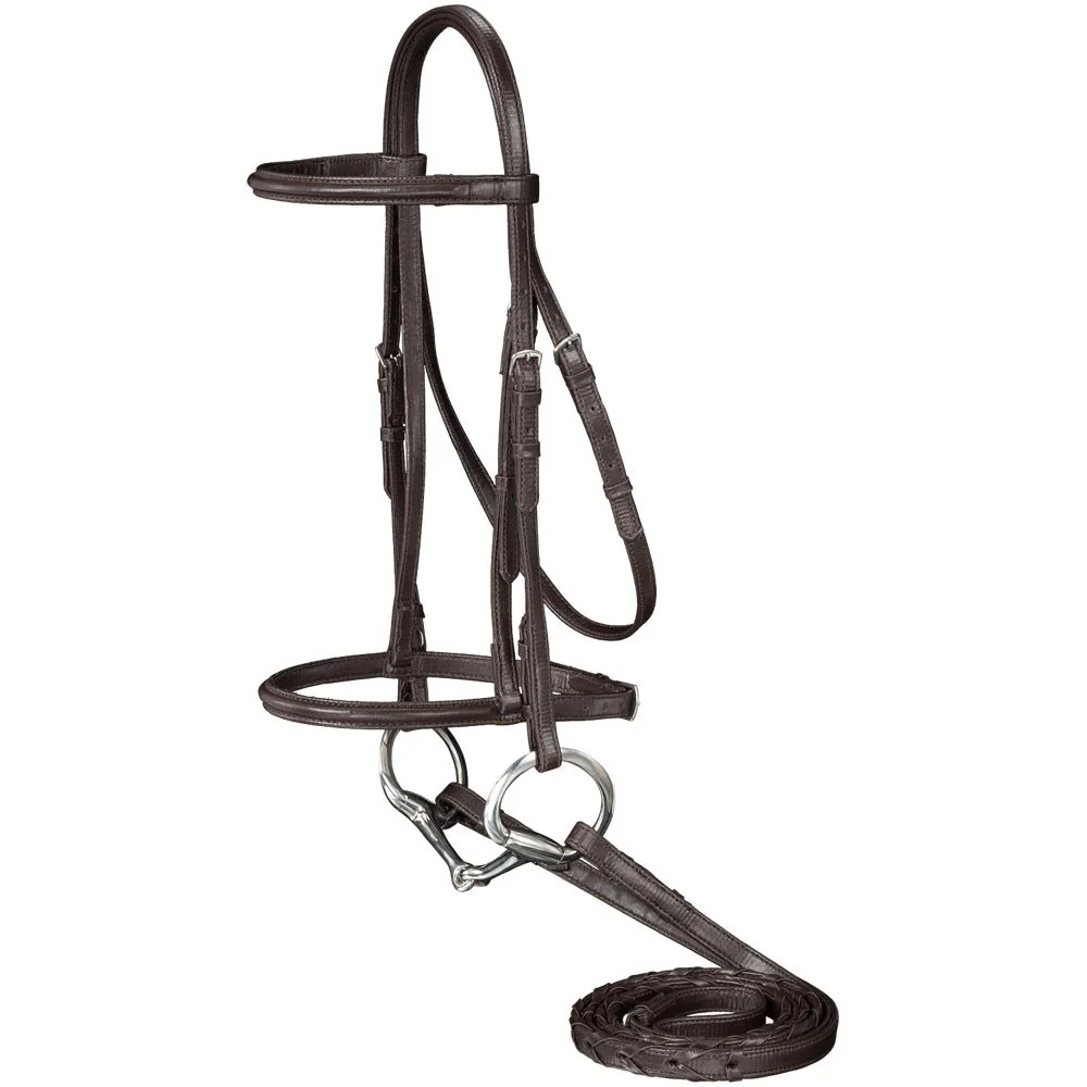 Equitare Synthetic Leather Snaffle Bridle - Image 2