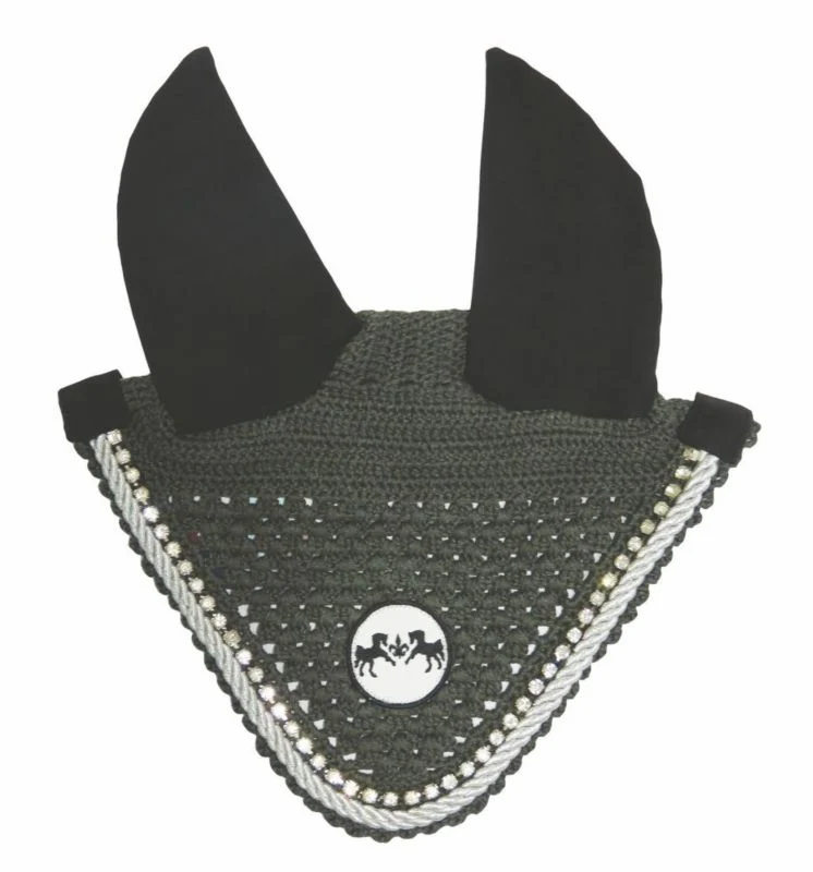 Fly Bonnet /Silver Rope/Crystals Cob Black - Image 9