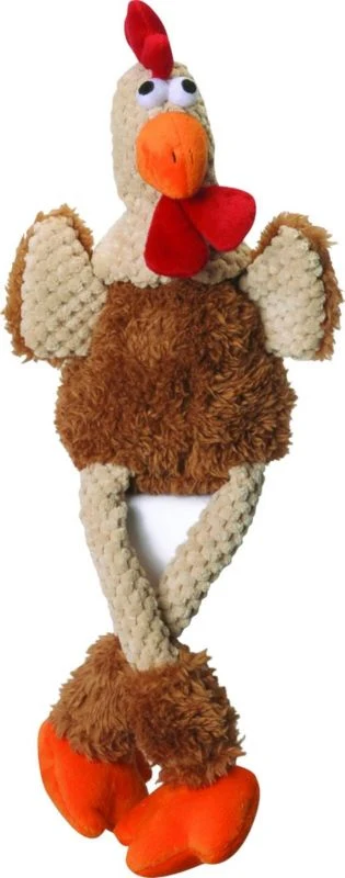 goDog Checkers Skinny Brown Rooster Dog Toy - Image 4