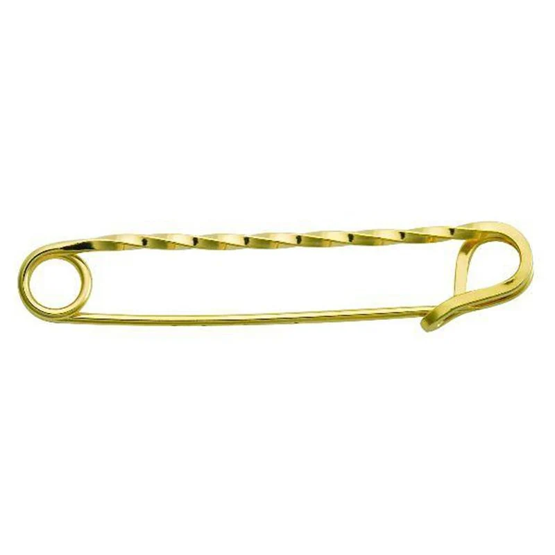 Gold Twisted Stock Pin Gold Plated One Size