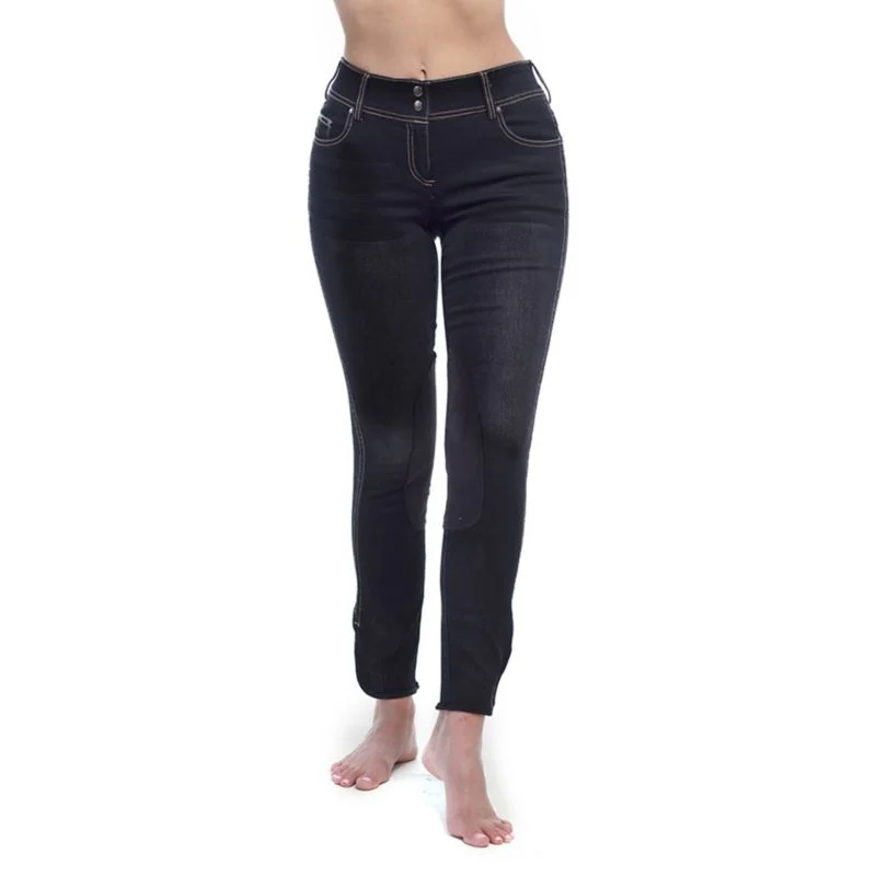 Goode Rider Equestrian Black Denim K/P Jean