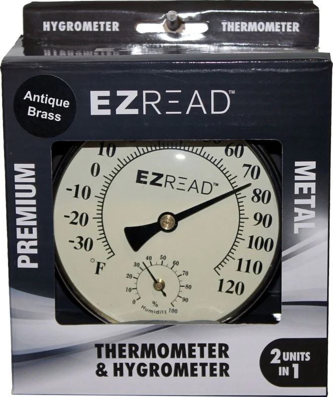 Headwind Thermometer Hygrometer Combo Brass