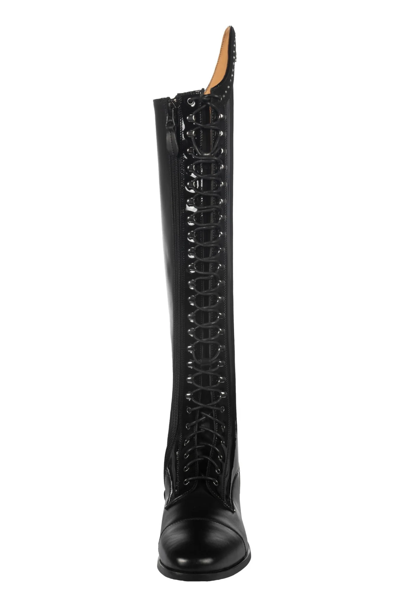 HKM Ladies Amalfi Lack Riding Boots Standard Length/Width - Image 4