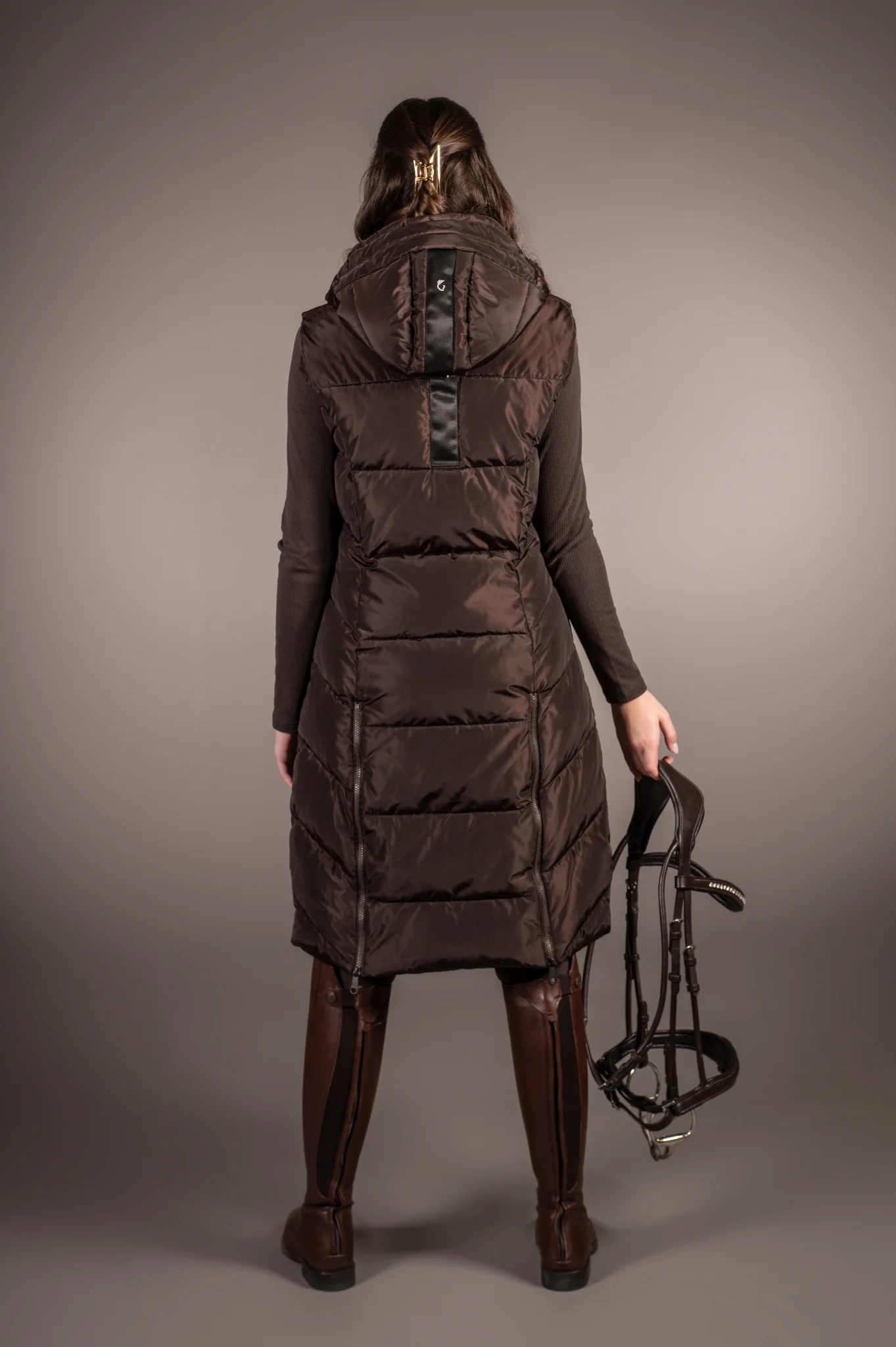 HKM Ladies Arezzo-Long Vest - Image 2