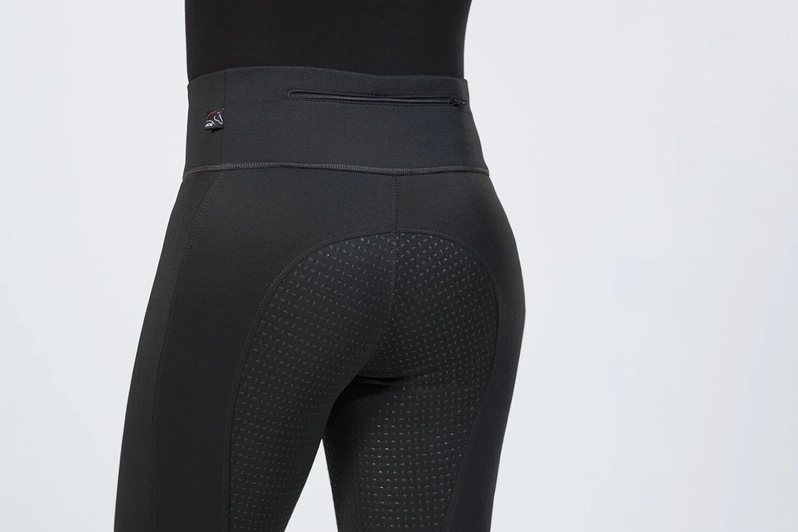 HKM Ladies Cosy Silicone Full Seat Riding Leggings - Image 4