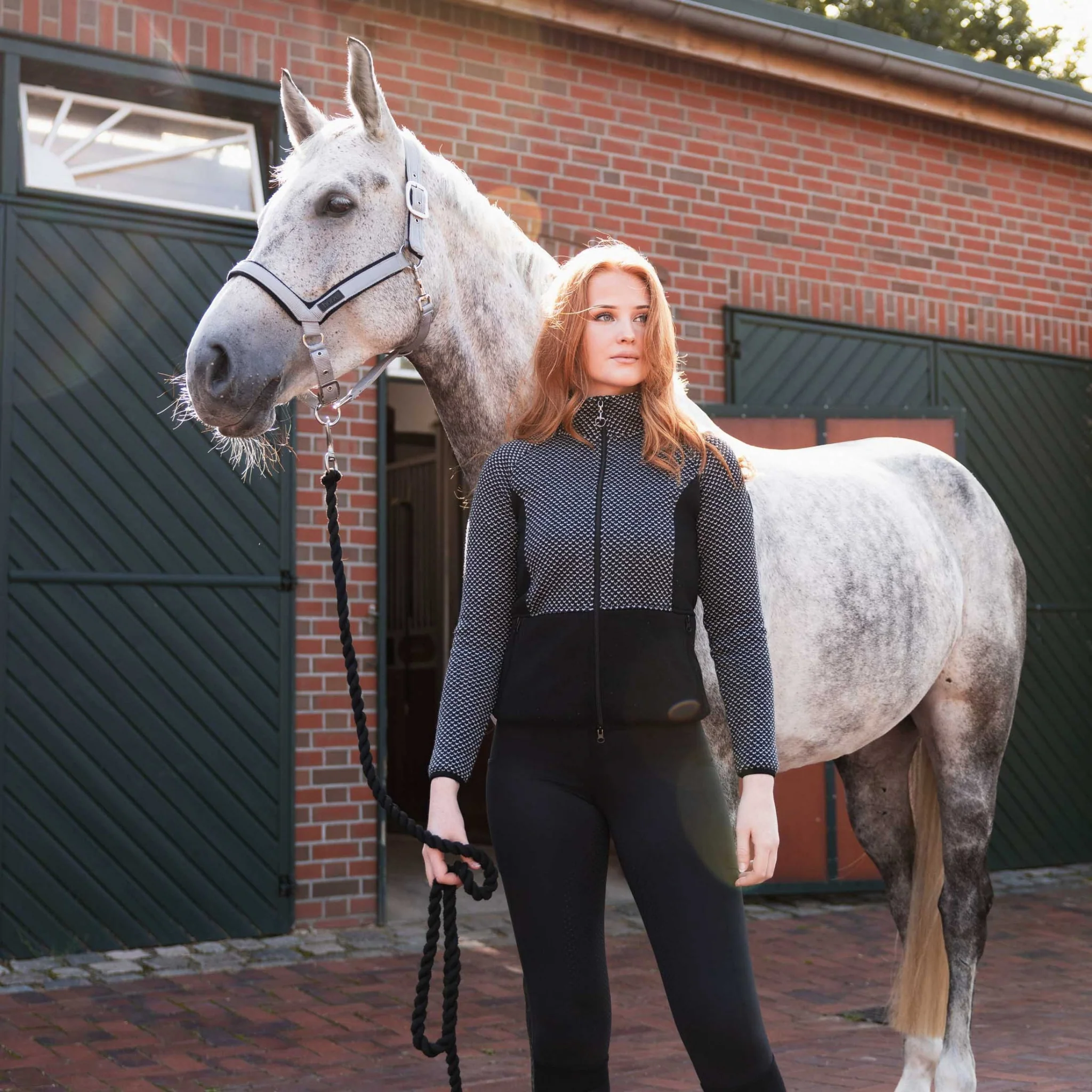 Horze Neve Ladies Fleece Knit Jacket - Image 8