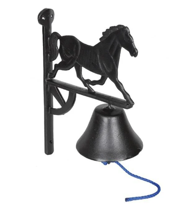 Jacks Cast Iron Dinner Bell 13" x 9" Black