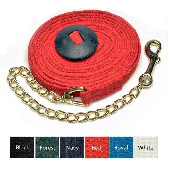 Jacks Cotton Webbing Lunge Line 25' Long Black - Image 2