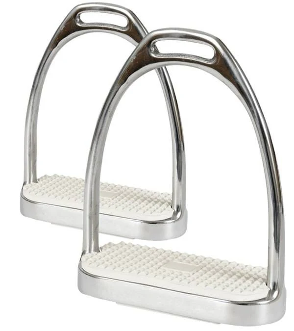 Jacks Fillis Stirrups with White Pads 4-1/2" Stain - Image 2