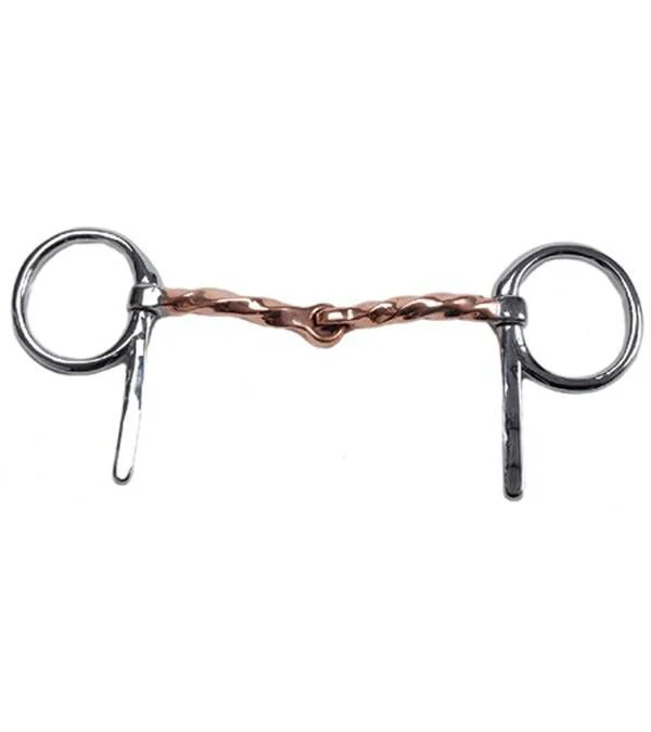 Jacks Slow Twist Copper Snaffle Bit 4-3/4" Stainle