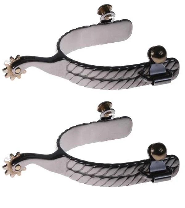 Jacks Spurs with Braided Band Sold in Pairs Stainl