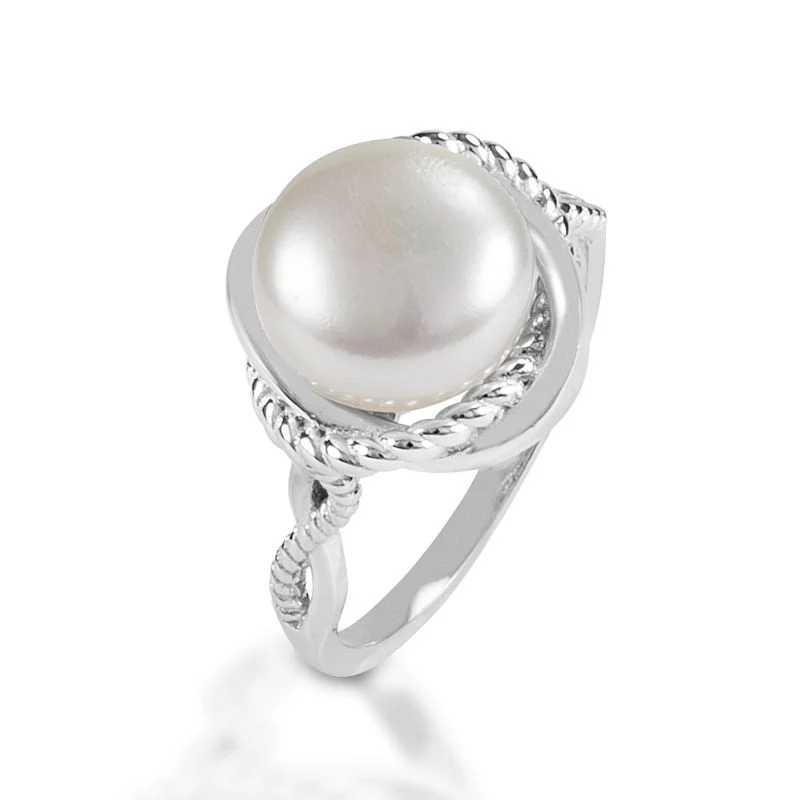 Kelly Herd Twisted Rope Pearl Ring