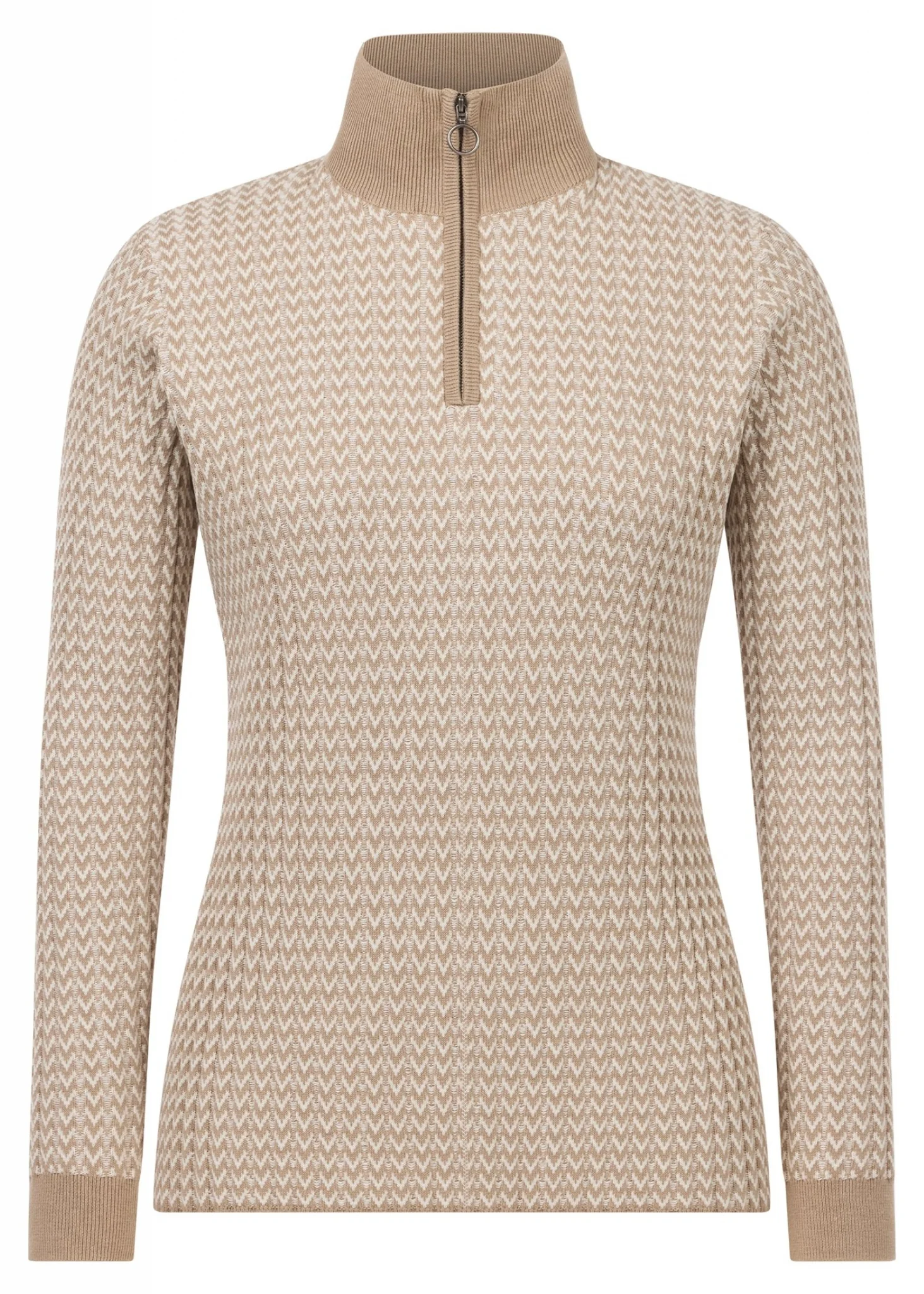Kerrits Quarter Zip Herringbone Sweater - Image 2