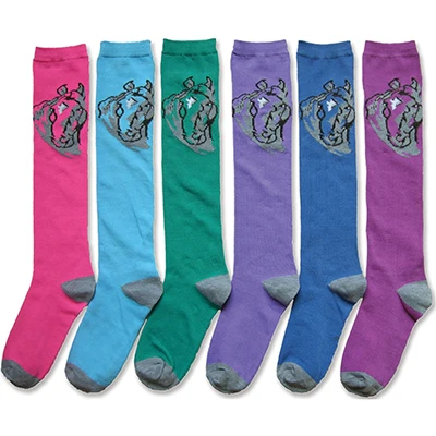 Ladies Horse Head Tall Socks - 6 Pack