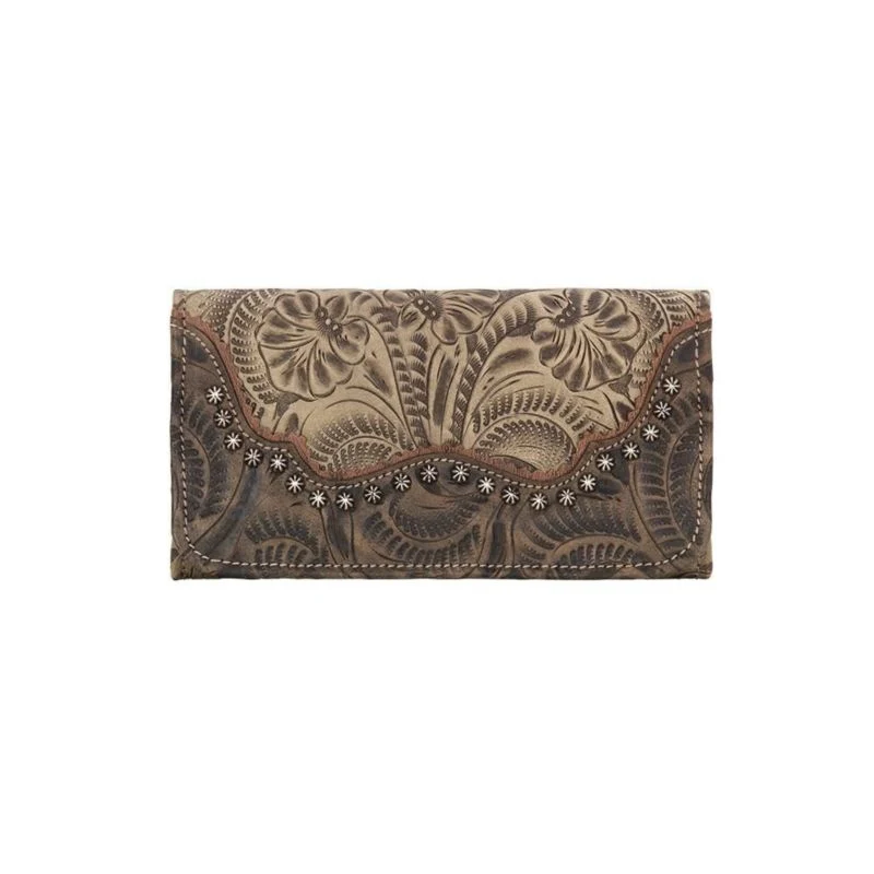 American West Ladies Saddle Ridge Tri-Fold Wallet - Image 4