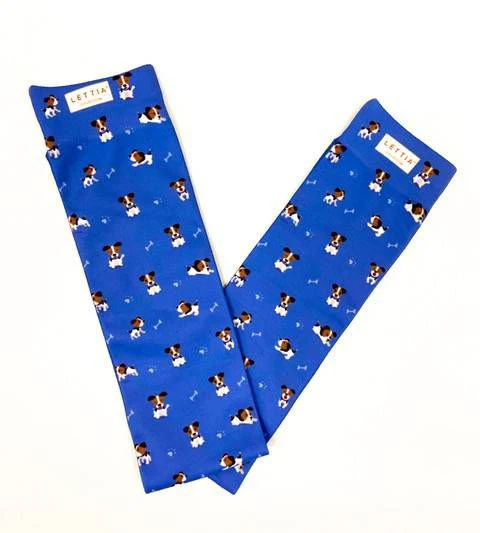 Lettia Nylon/Spandex Padded Boot Socks Puppy Blue - Image 2