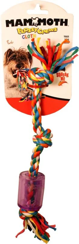 Mammoth Pet Products Cloth Squeaky Rope Tpr S