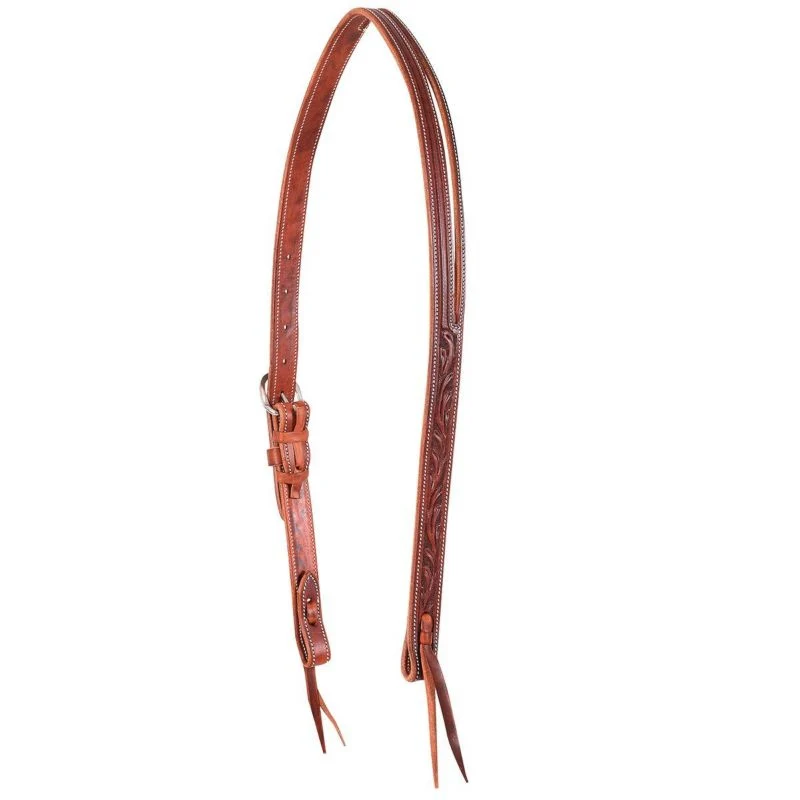 Martin Ranahan Split Ear Floral Headstall 1 Brn - Image 2
