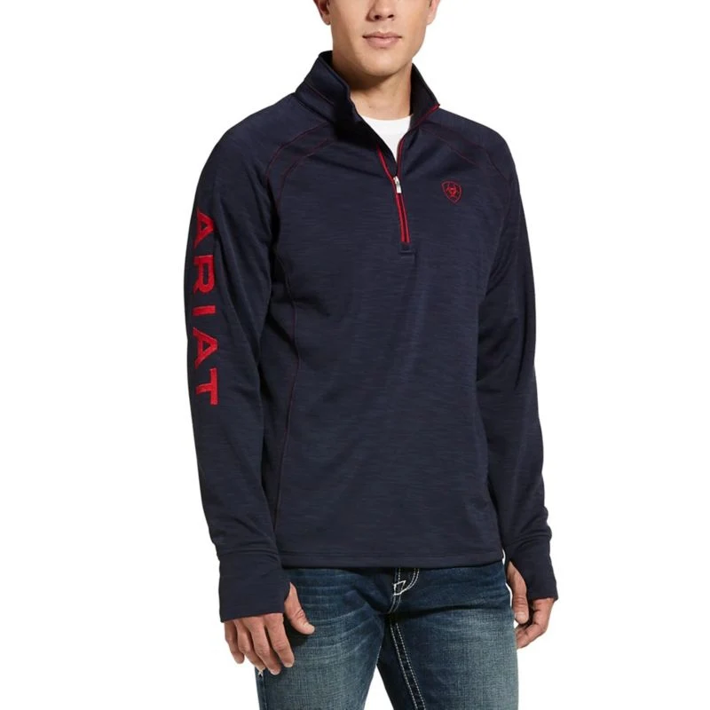 Mens Tek Team 1/2 Zip Sweatshirt Navy Heather