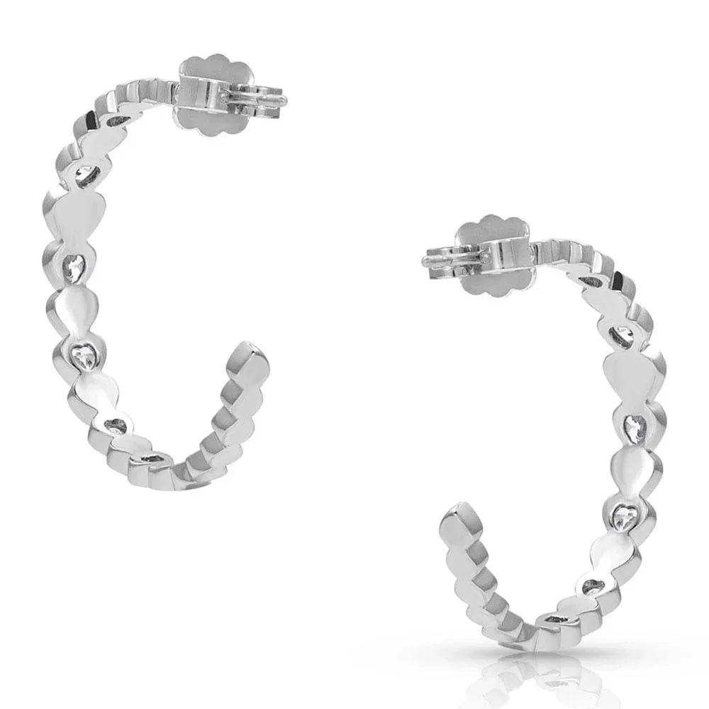 Montana Silversmiths River of Lights Hearts Hoop Earrings - Image 2