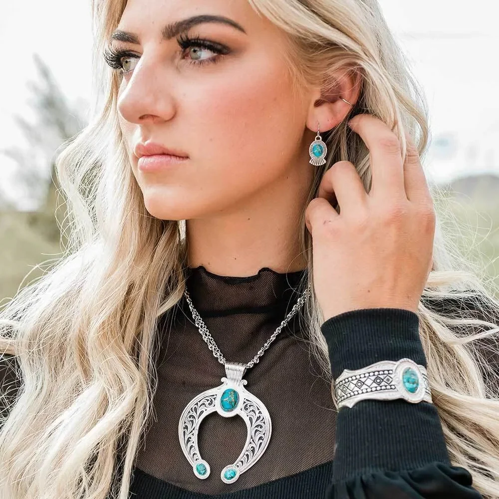 Montana Silversmiths Romancing the Stone Squash Blossom Necklace - Image 2