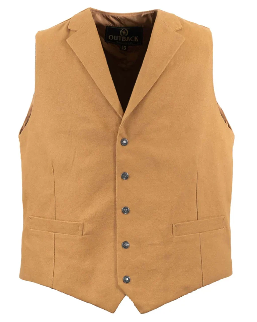 Outback Trading Mens Jessie Canvas Vest - Image 3