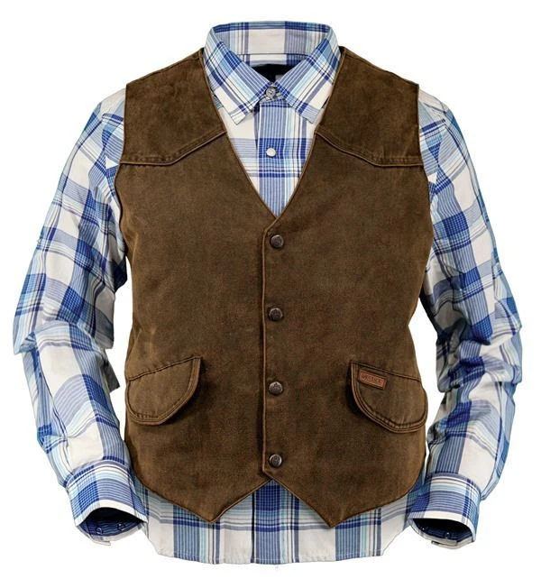 Outback Trading Mens Montana Vest Large Brown - Image 3