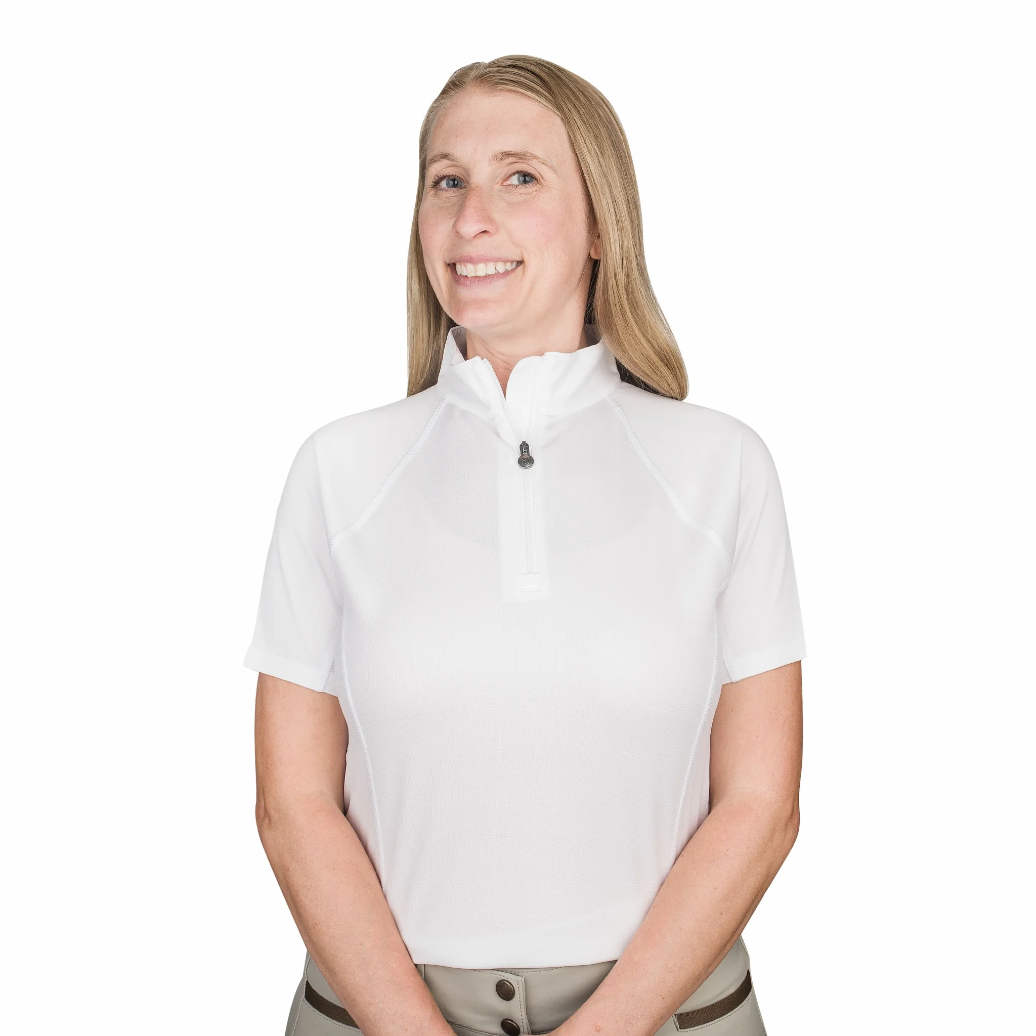Ovation Ladies Quarter Zip Short Sleeve Sun Shirt - Image 5