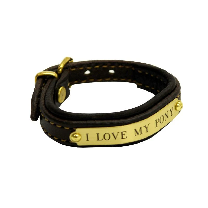 Padded Leather ID Bracelet - Image 3