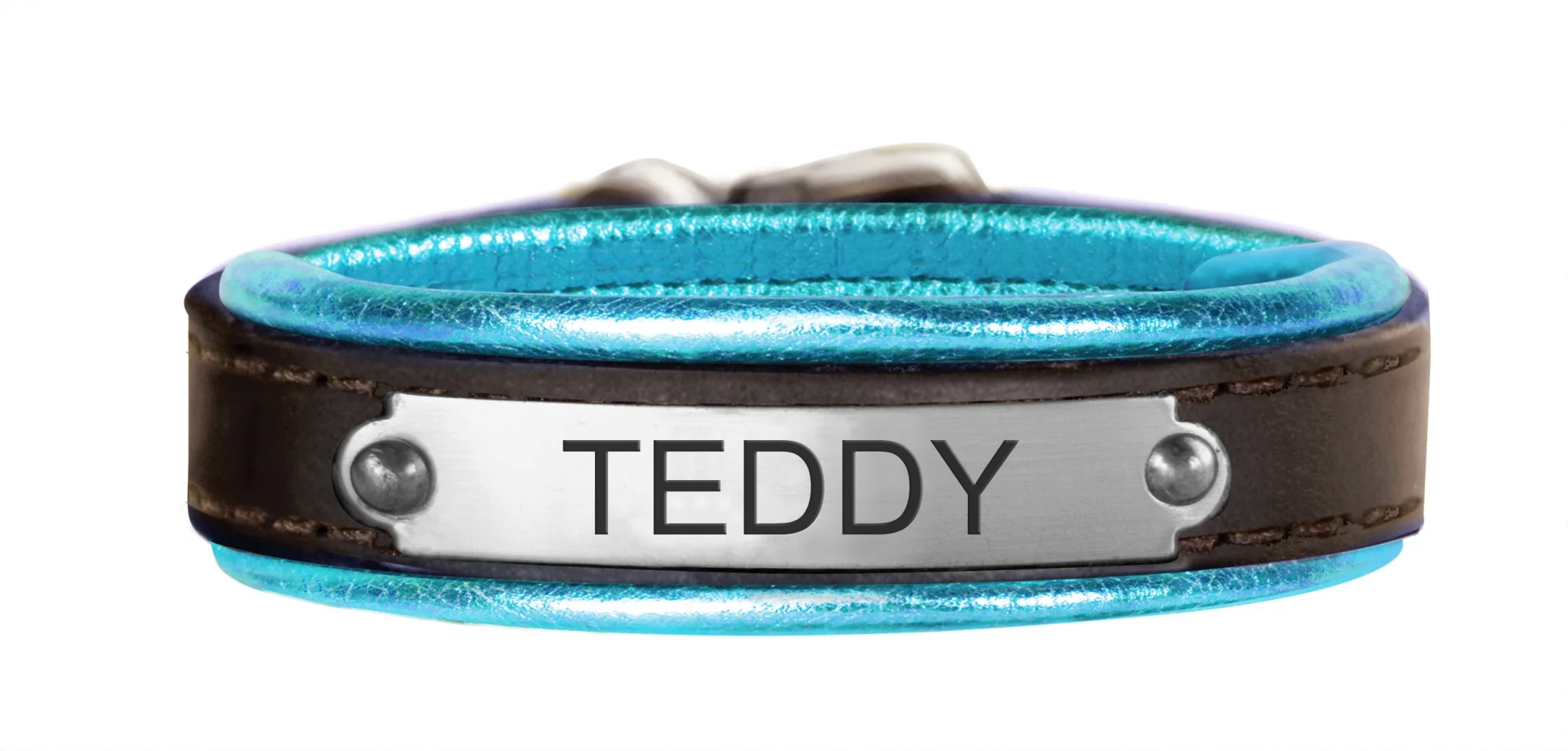 Perri's Personalized Metallic Padded Leather Bracelet - Image 4
