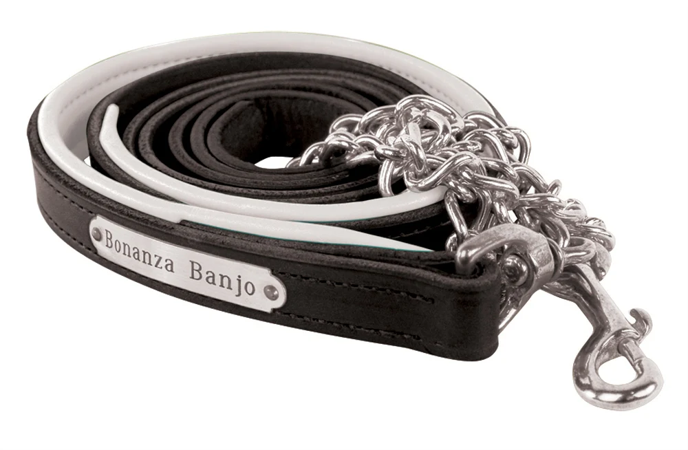 Perri's Personalized Padded Leather Lead with Chain - Image 7