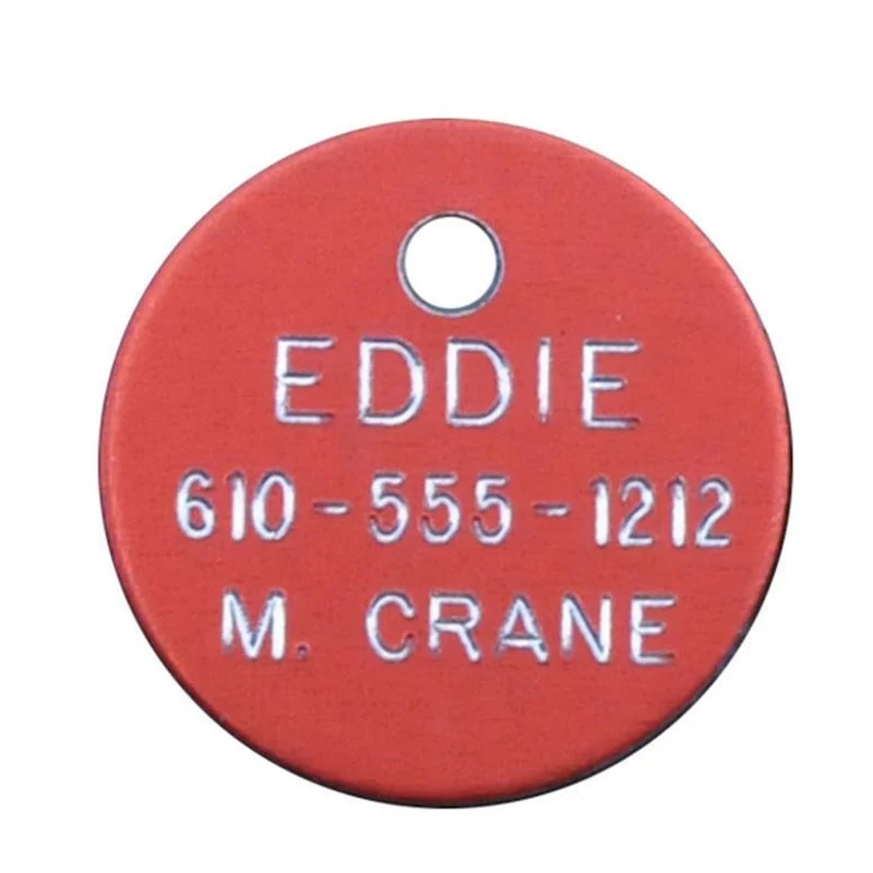 Personalized 7/8in Round Aluminum Tag - Image 4
