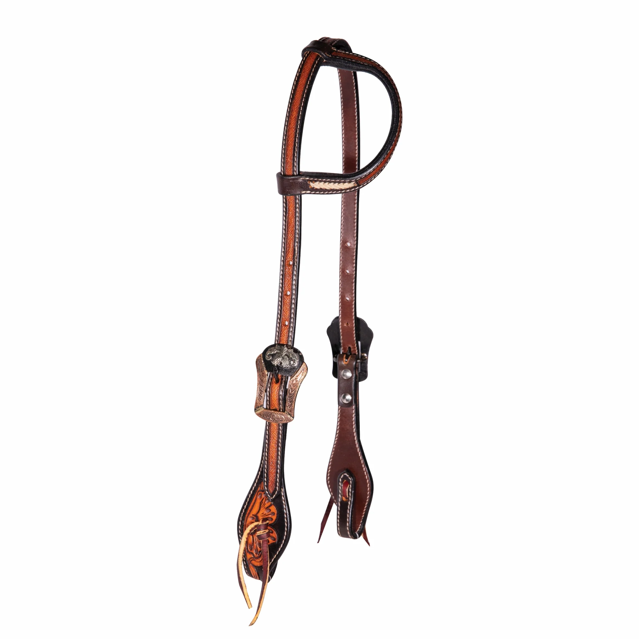 Professionals Choice 1-Ear Heritage Rawhide Braid Headstall