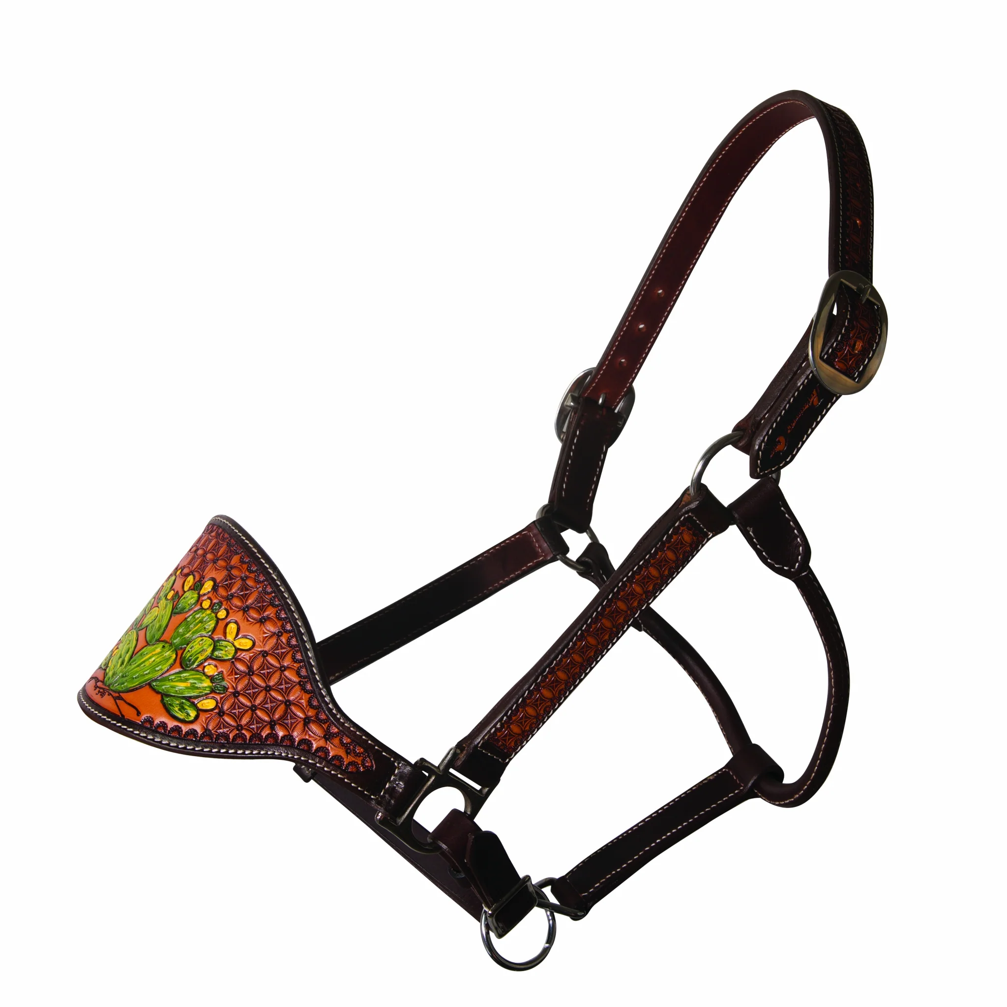 Professionals Choice Bronc Cactus Leather Halter
