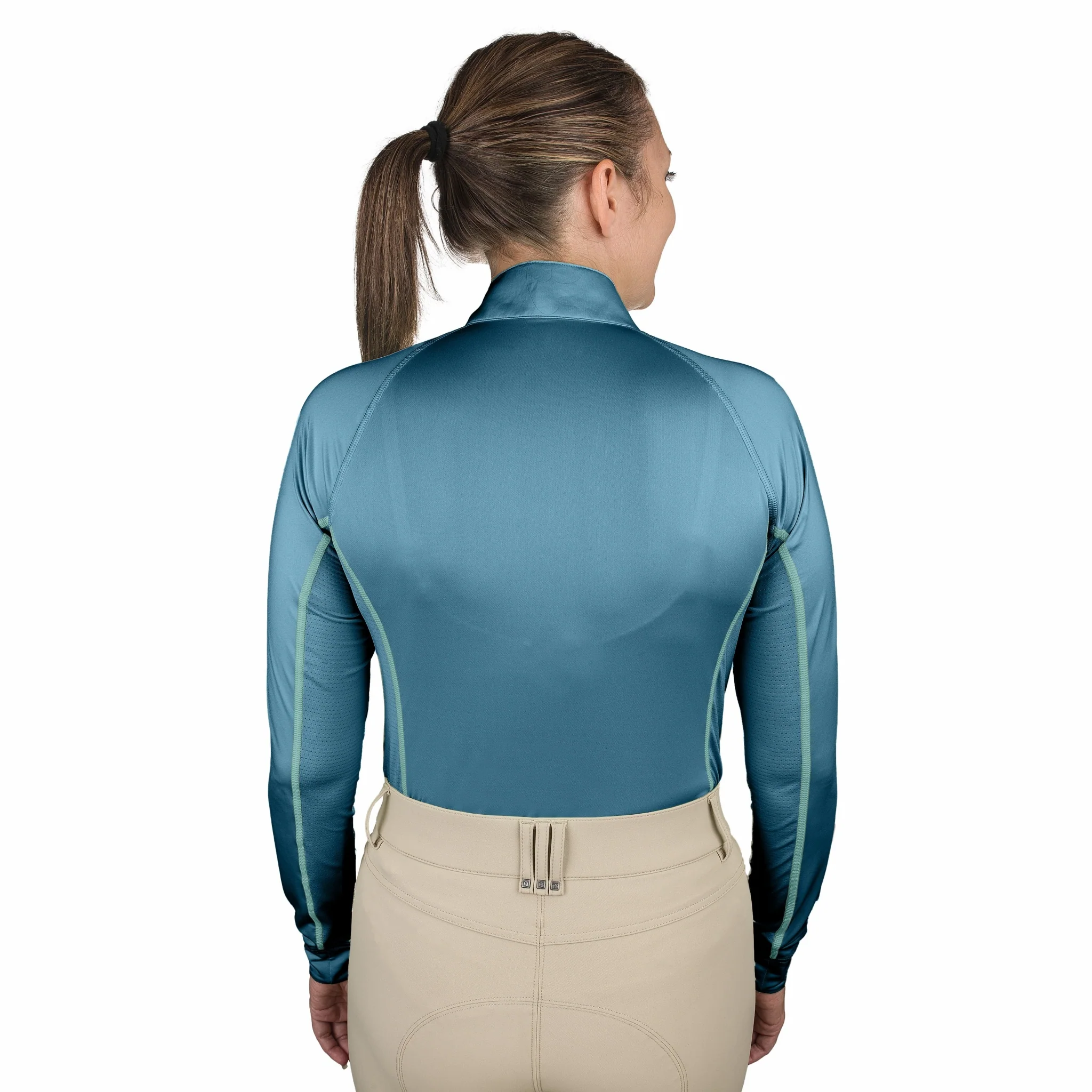 Romfh Ladies Core Quarter Zip Long Sleeve Solid Sun Shirt - Image 10