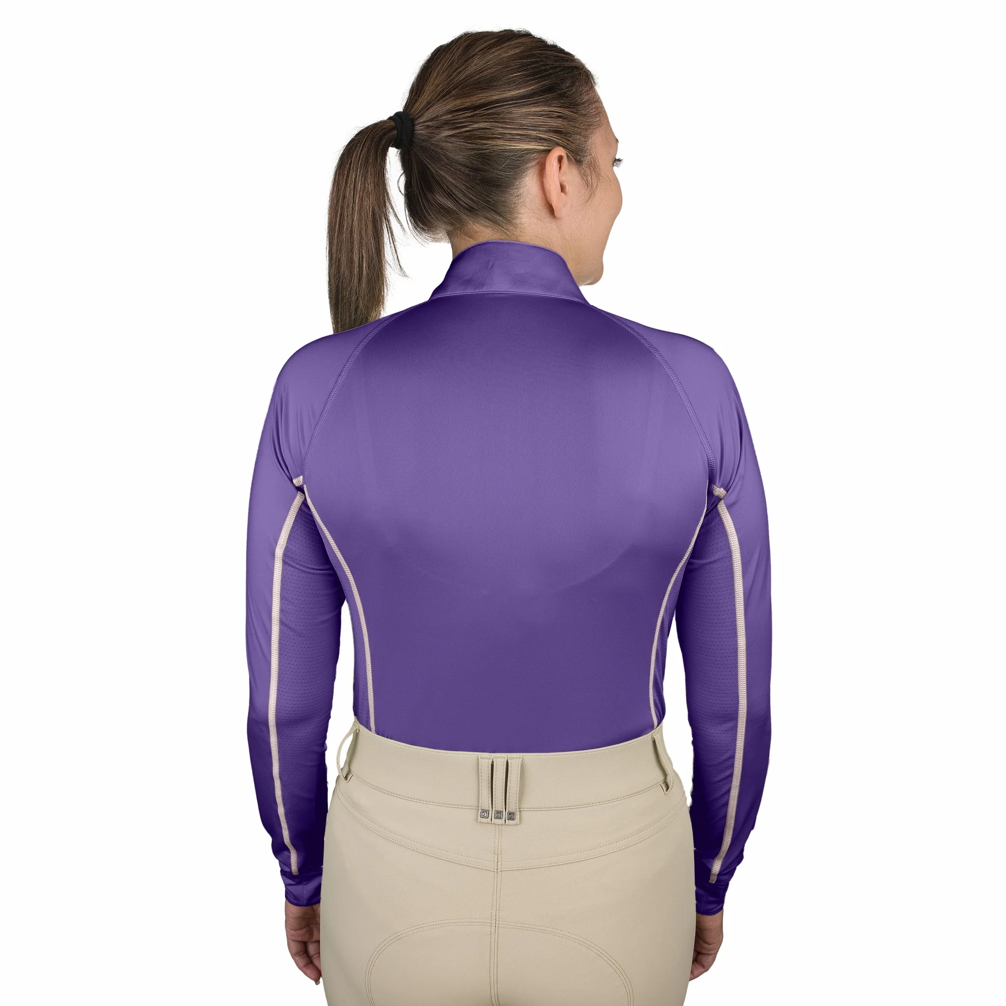 Romfh Ladies Core Quarter Zip Long Sleeve Solid Sun Shirt - Image 6