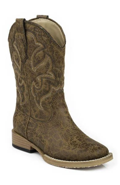 Roper Boys Kids Scout Square Toe Western Boot 1 Br - Image 3