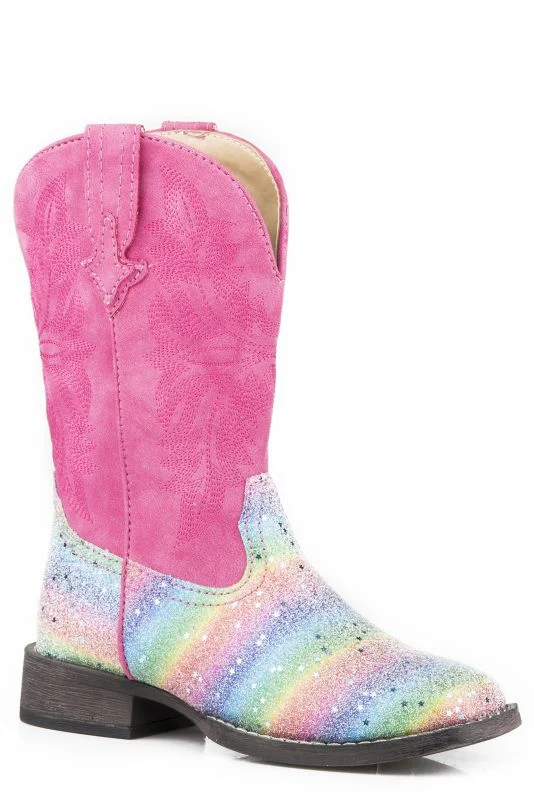 Roper Little Kids Glitter Rainbow Boots - Image 2