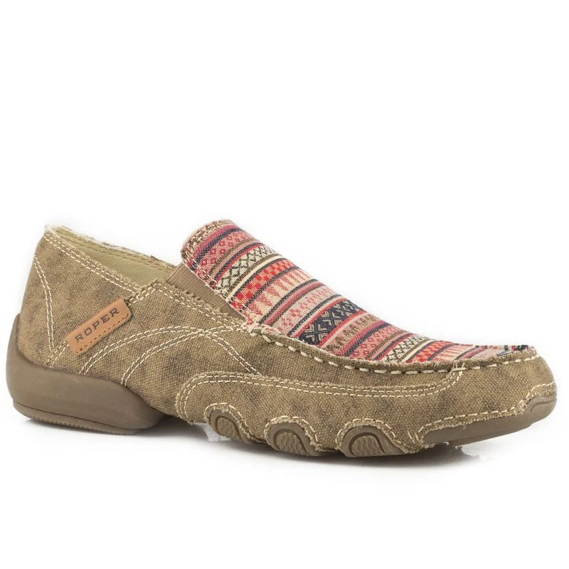 Roper Ladies Daisy Tan/Multi Driving Mocs - Image 2
