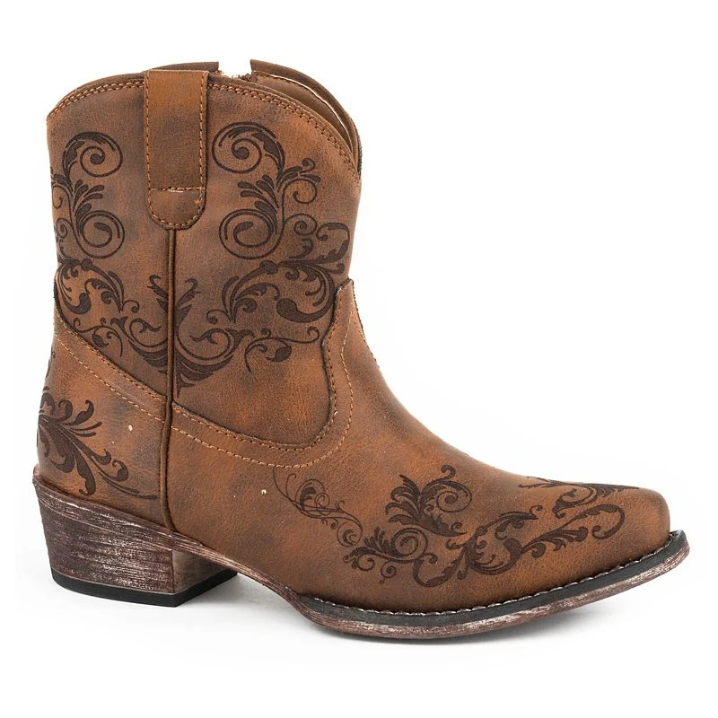 Roper Ladies Laser Design Shorty Boot - Image 2