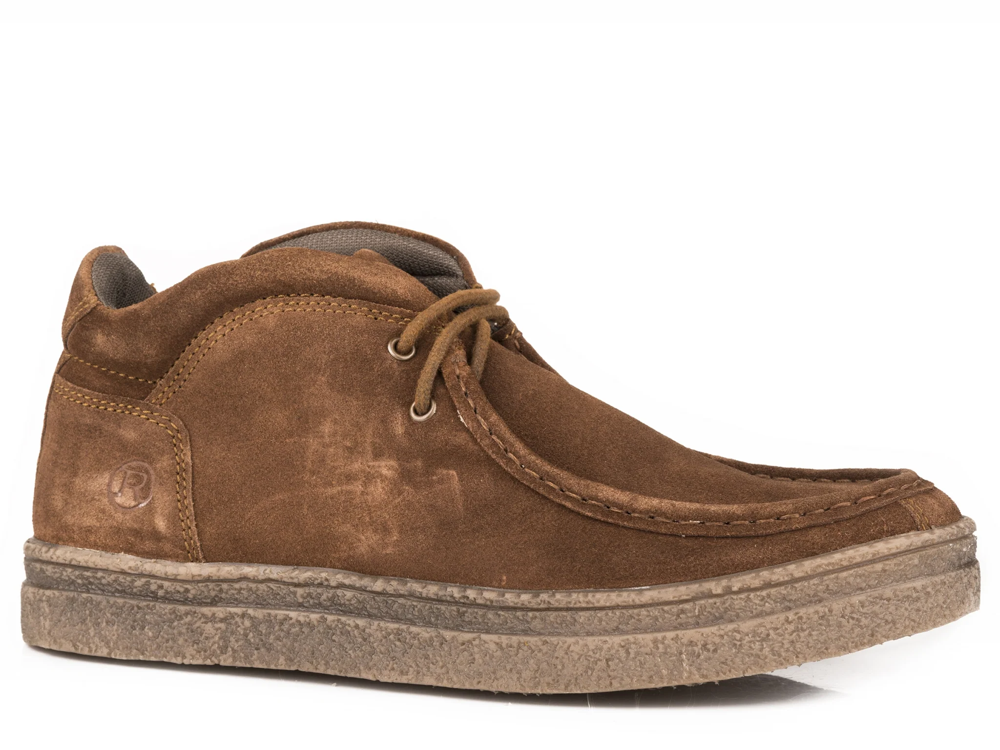 Roper Mens Brown Suede Leather Chukka Boots