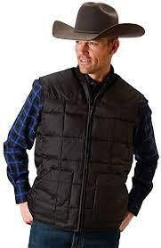 Roper Mens Rangegear Down Vest LG Black - Image 4