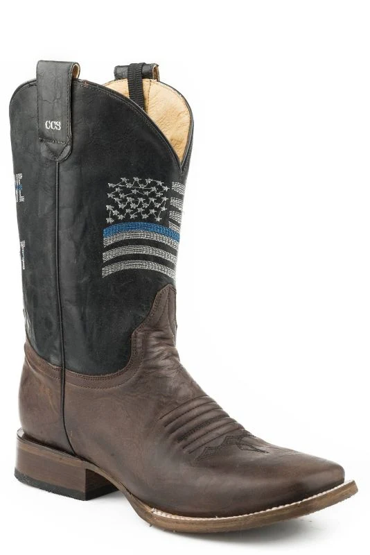 Roper Mens Thin Blue Line Conceal Carry Boots 10 D - Image 4