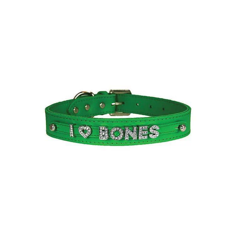 Signature Leather Slider Dog Collar 18In Black - Image 2