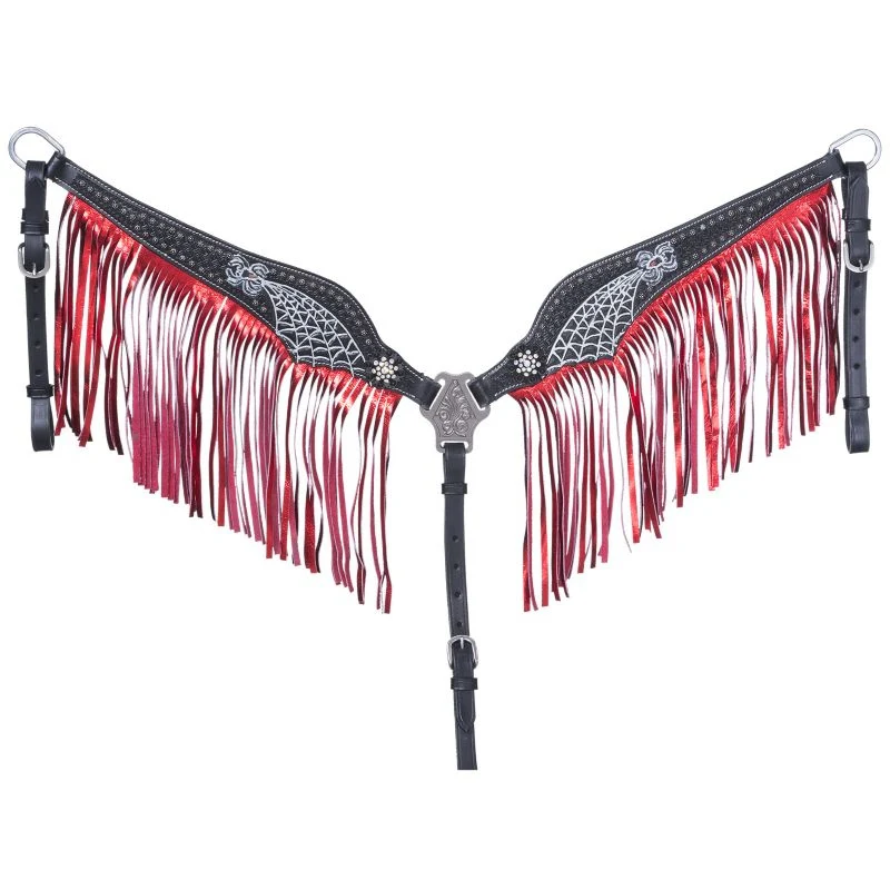 Silver Royal Black Widow Breast Collar