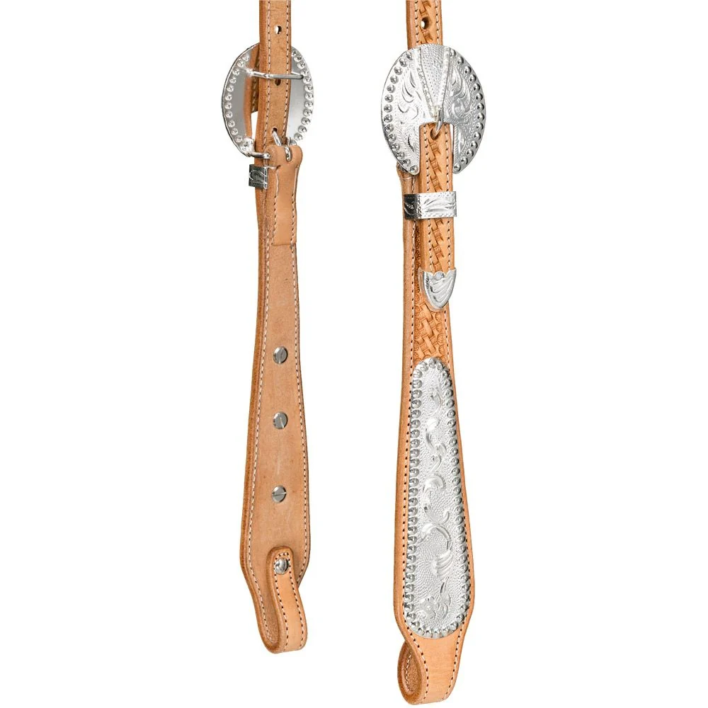 Silver Royal Double Ear Headstall with Berry Edge - Image 6
