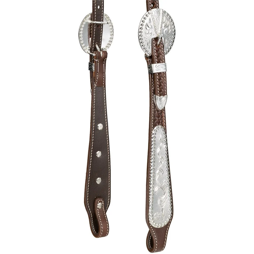 Silver Royal Double Ear Headstall with Berry Edge - Image 8