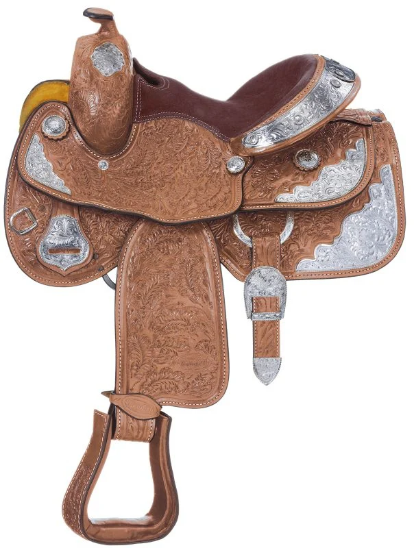 Silver Royal Oak Berry Edge Youth Saddle - Image 2